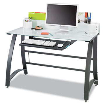 Safco® Xpressions 47" Computer Desk, 47" X 23" X 37", Frosted-black freeshipping - TVN Wholesale